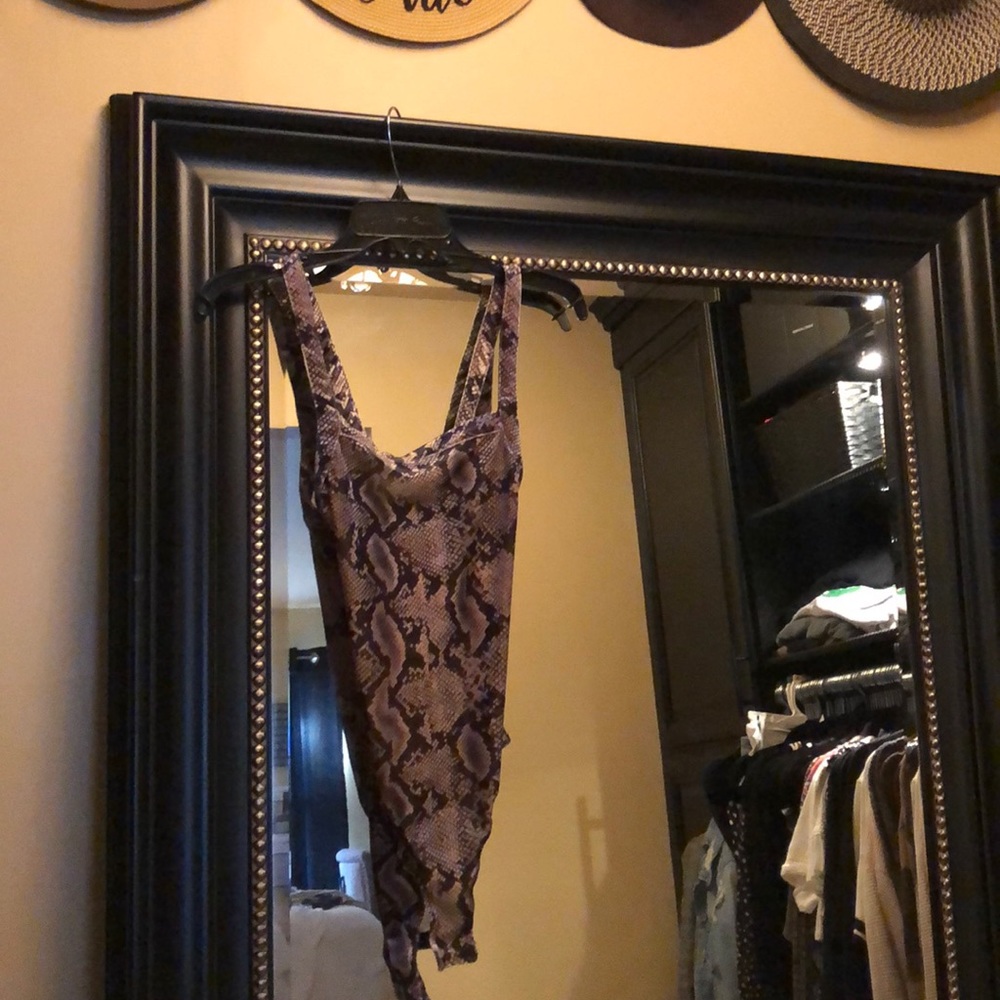 Velvet snakeskin bodysuit